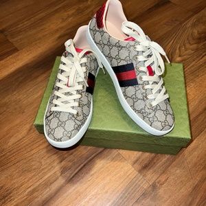 Size We8.5 Gucci Ace GG Supreme Beige - 499410-96G50-9768